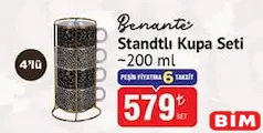 BENANTE STANDLI KUPA SETİ 200 ML 4'LÜ